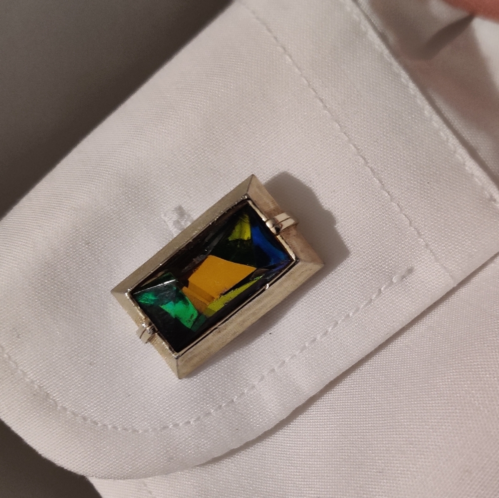 Vintage Watermelon Glass Cufflinks